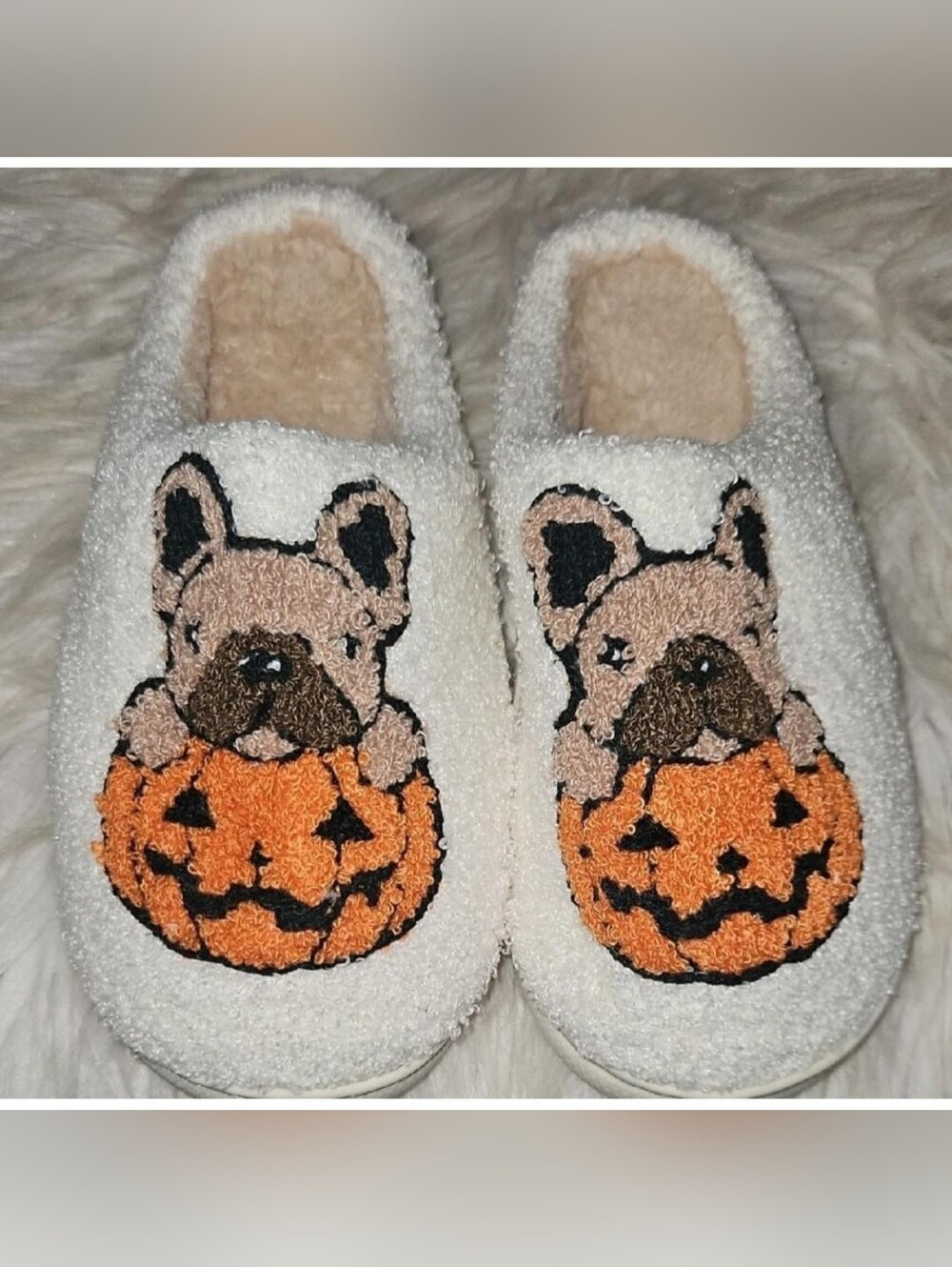 🎃🎃Frenchie Halloween Slippers🎃🎃 - Picture 2 of 9